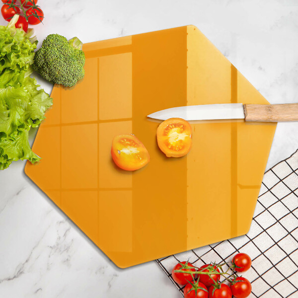 Steklena podloga za rezanje Temno rumene barve