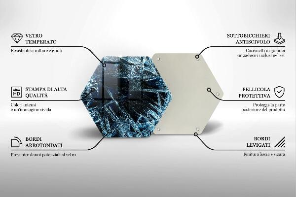 Steklena podloga za rezanje Struktura ostrega ledu