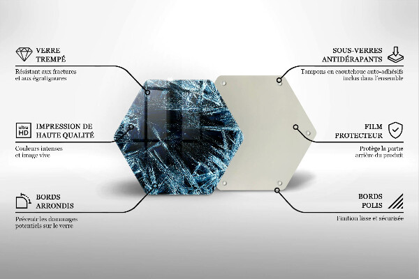 Steklena podloga za rezanje Struktura ostrega ledu