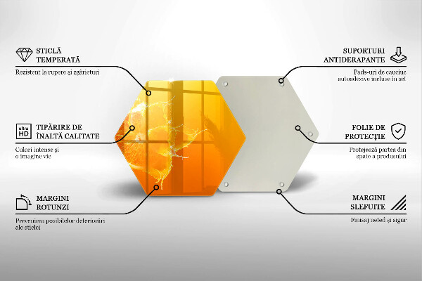 Steklena podloga za rezanje Sočno oranžno sadje