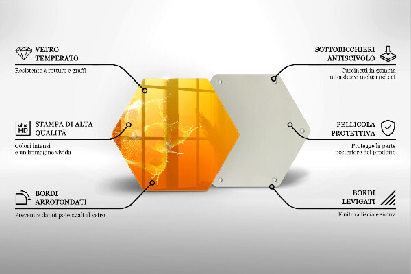 Steklena podloga za rezanje Sočno oranžno sadje