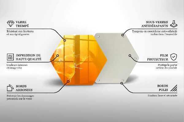Steklena podloga za rezanje Sočno oranžno sadje