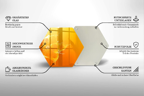 Steklena podloga za rezanje Sočno oranžno sadje