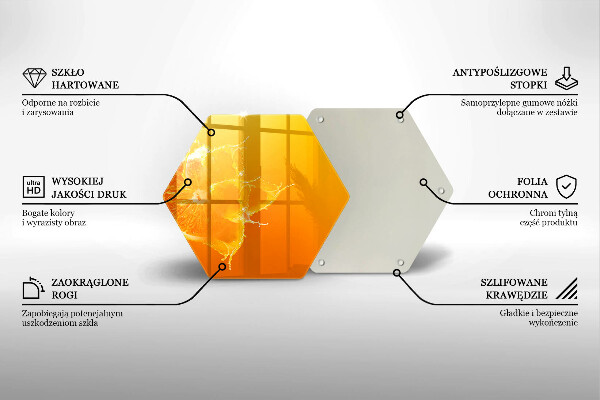 Steklena podloga za rezanje Sočno oranžno sadje