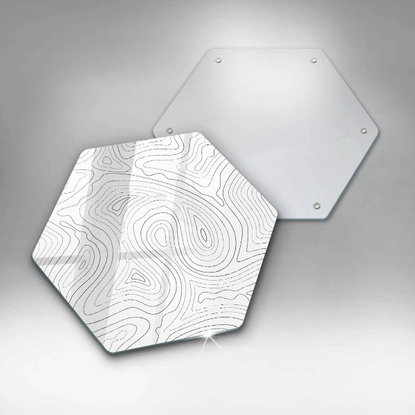 Steklena podloga za rezanje Abstraktne oblike