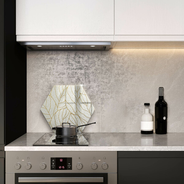 Steklena podloga za rezanje Črtni vzorec listov