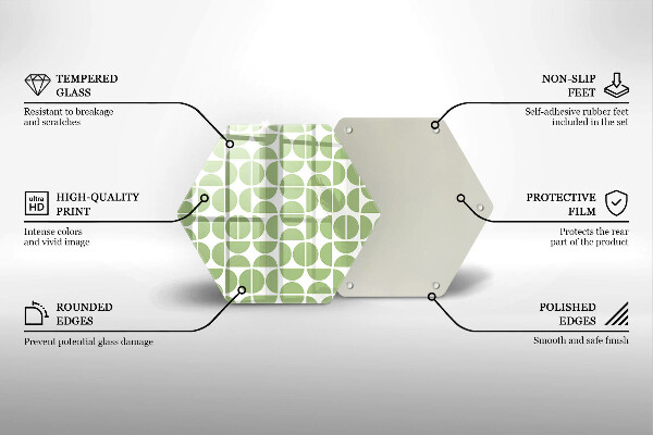 Steklena podloga za rezanje Vzorec boho oblik