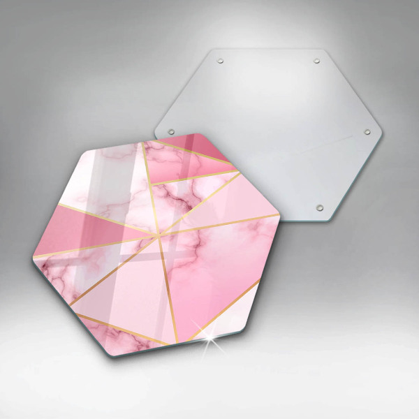 Steklena podloga za rezanje Geometrijski marmor