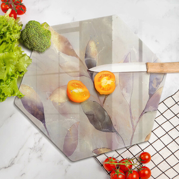 Steklena podloga za rezanje Poslikani boho listi