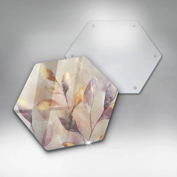 Steklena podloga za rezanje Poslikani boho listi