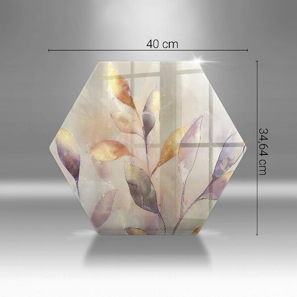 Steklena podloga za rezanje Poslikani boho listi