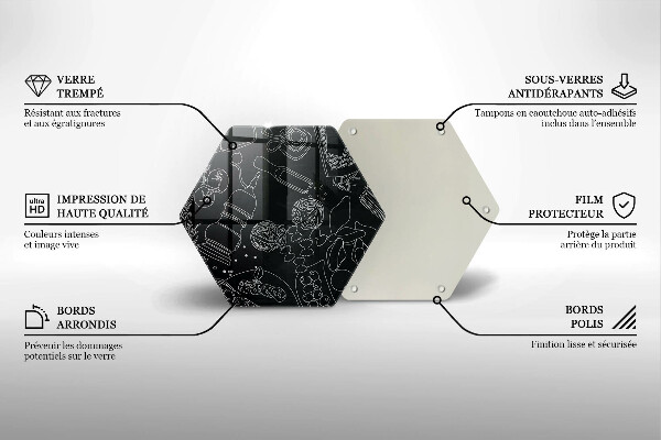 Steklena podloga za rezanje Kuhinjski dodatki