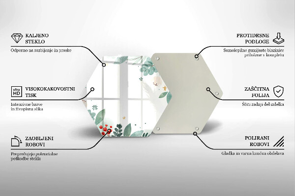 Steklena podloga za rezanje Akvarelni listi