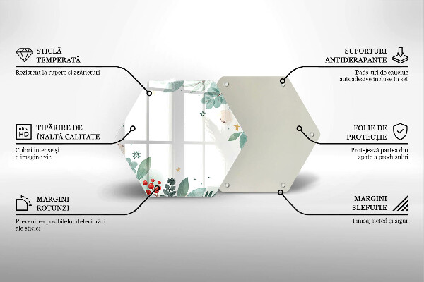 Steklena podloga za rezanje Akvarelni listi