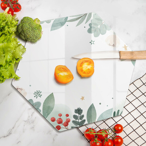 Steklena podloga za rezanje Akvarelni listi