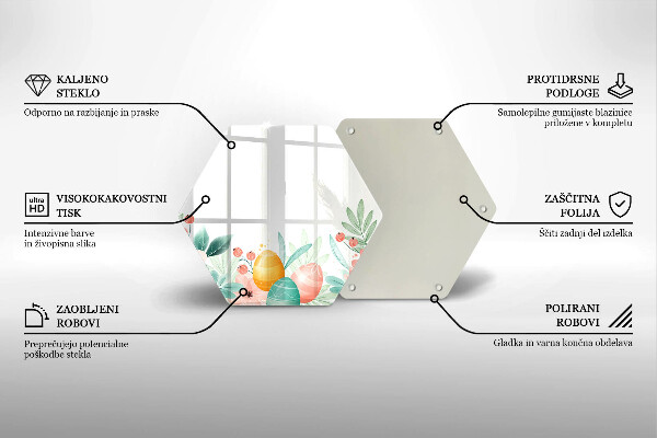Steklena podloga za rezanje velikonočna jajca