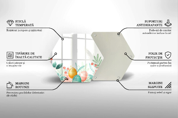 Steklena podloga za rezanje velikonočna jajca