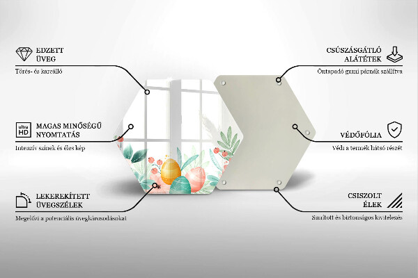 Steklena podloga za rezanje velikonočna jajca