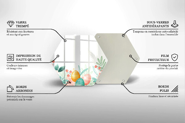 Steklena podloga za rezanje velikonočna jajca