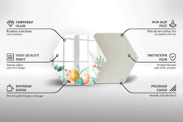 Steklena podloga za rezanje velikonočna jajca