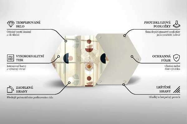 Steklena podloga za rezanje Boho geometrijske oblike