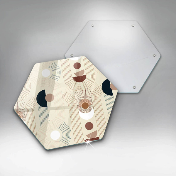 Steklena podloga za rezanje Boho geometrijske oblike