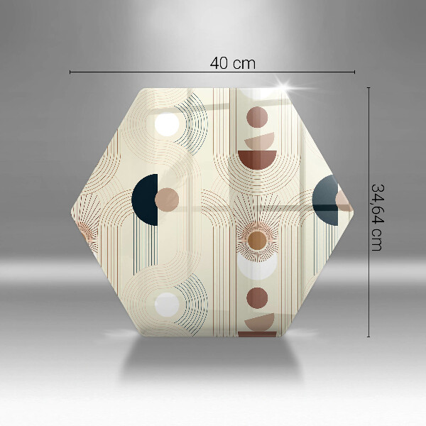 Steklena podloga za rezanje Boho geometrijske oblike