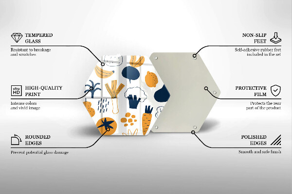 Steklena podloga za rezanje Ilustracija hrane