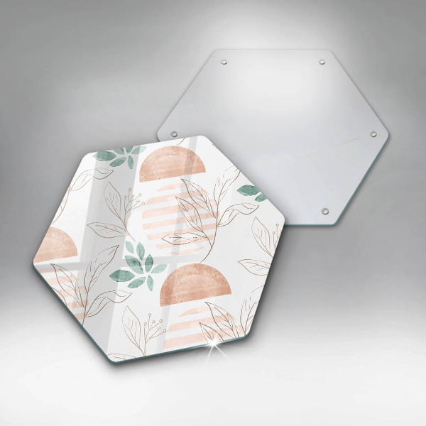 Steklena podloga za rezanje Boho vzorec listov