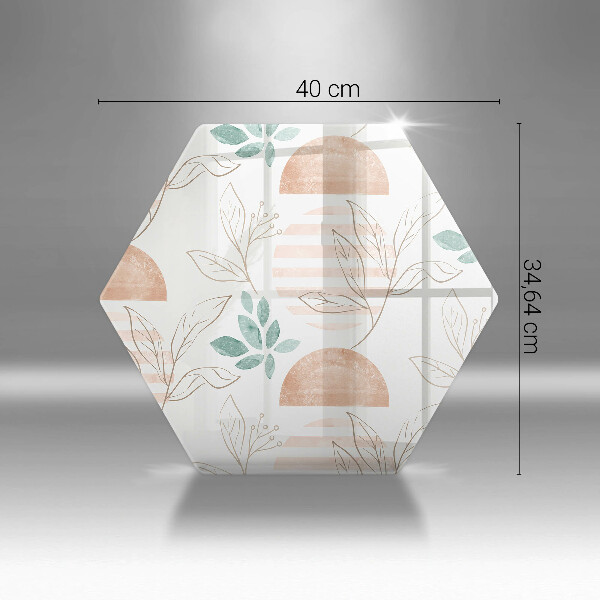 Steklena podloga za rezanje Boho vzorec listov