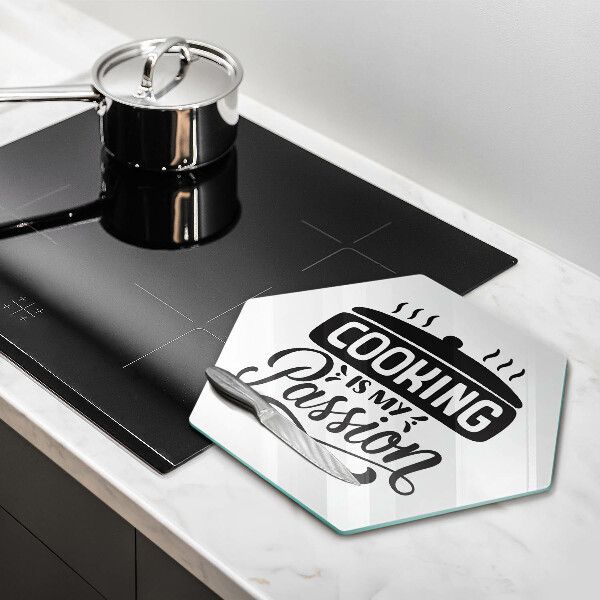 Steklena podloga za rezanje Kuhanje je moja strast