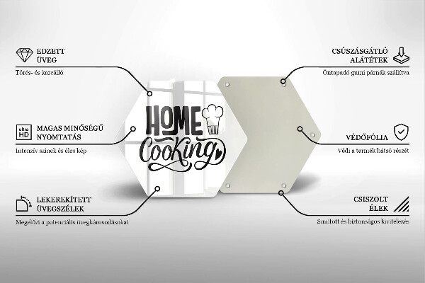 Steklena podloga za rezanje Home cooking