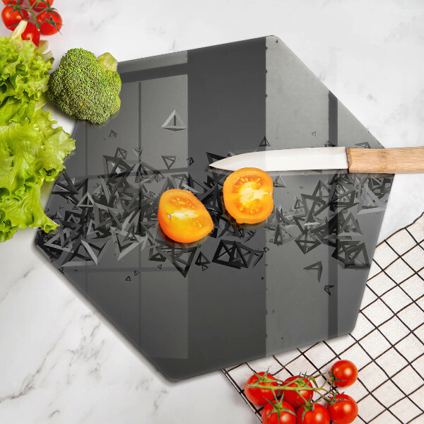 Steklena podloga za rezanje Abstraktne 3D oblike