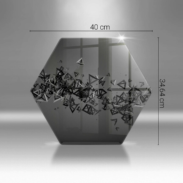 Steklena podloga za rezanje Abstraktne 3D oblike