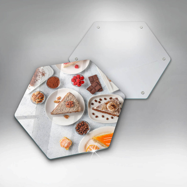 Steklena podloga za rezanje Sladkost torte