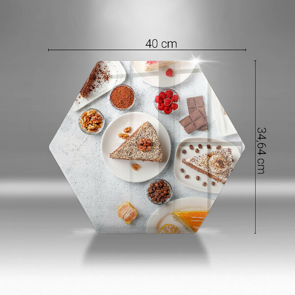 Steklena podloga za rezanje Sladkost torte