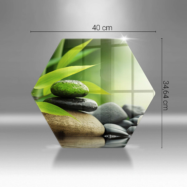 Steklena podloga za rezanje Zen bambusovi kamni