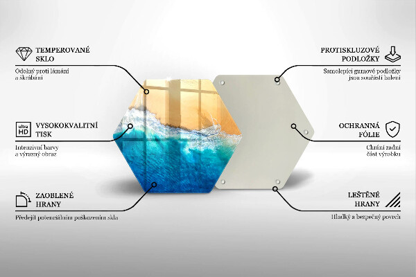 Steklena podloga za rezanje Plaža in morje