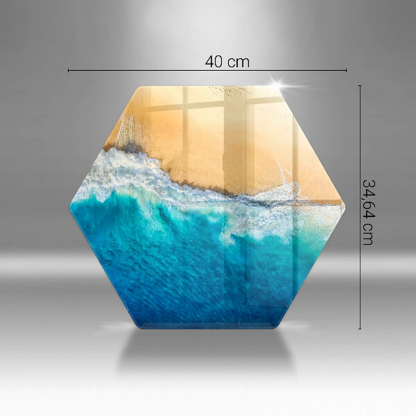 Steklena podloga za rezanje Plaža in morje