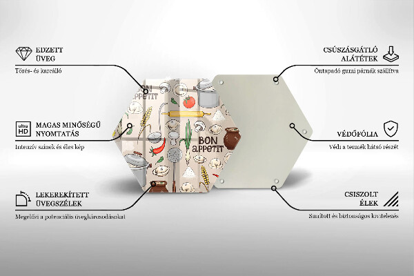 Steklena podloga za rezanje Ilustracija kuhinje