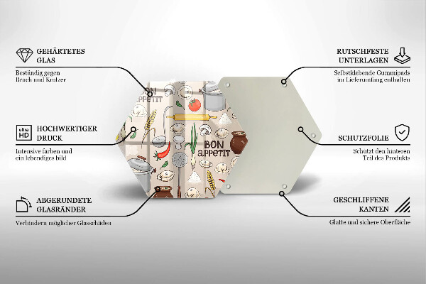 Steklena podloga za rezanje Ilustracija kuhinje