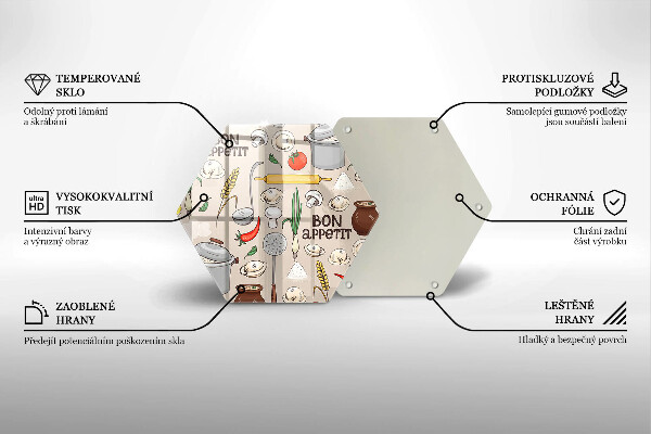 Steklena podloga za rezanje Ilustracija kuhinje