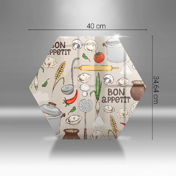 Steklena podloga za rezanje Ilustracija kuhinje