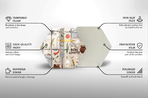 Steklena podloga za rezanje Ilustracija kuhinje