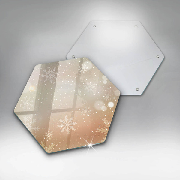 Steklena podloga za rezanje Snežinke