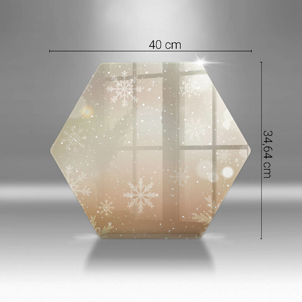 Steklena podloga za rezanje Snežinke