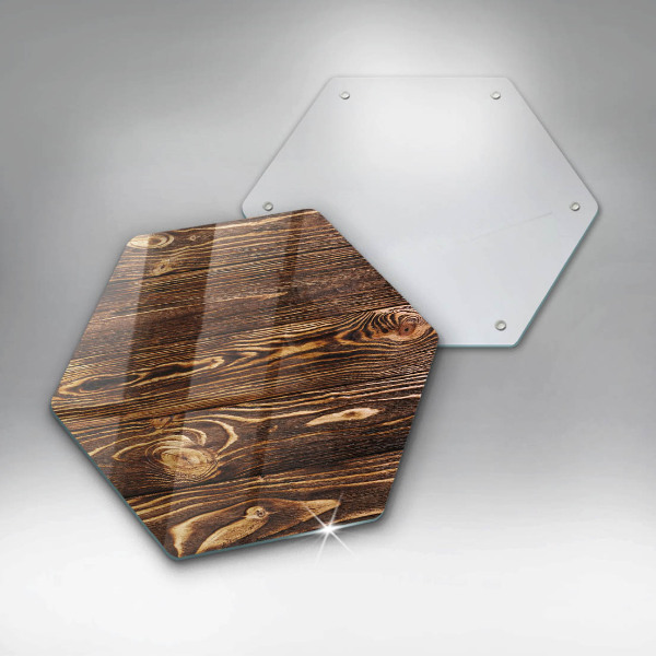 Steklena podloga za rezanje Tekstura lesa