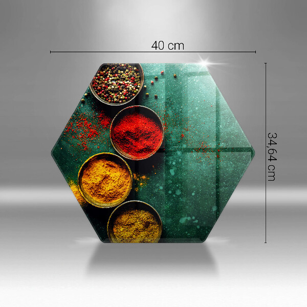 Steklena podloga za rezanje Orientalske začimbe