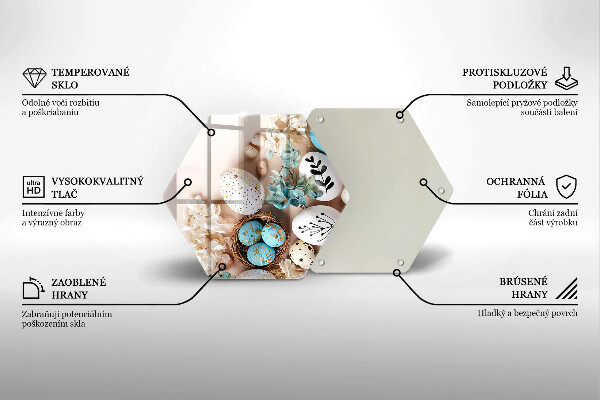Steklena podloga za rezanje Velikonočni okraski