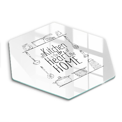 Steklena podloga za rezanje Napis stavek